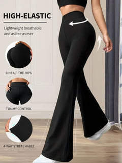 High-Waist Flared Leggings-9