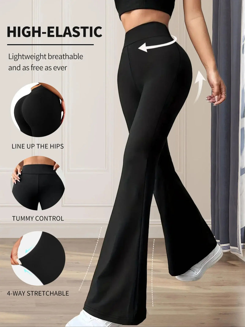High-Waist Flared Leggings-9