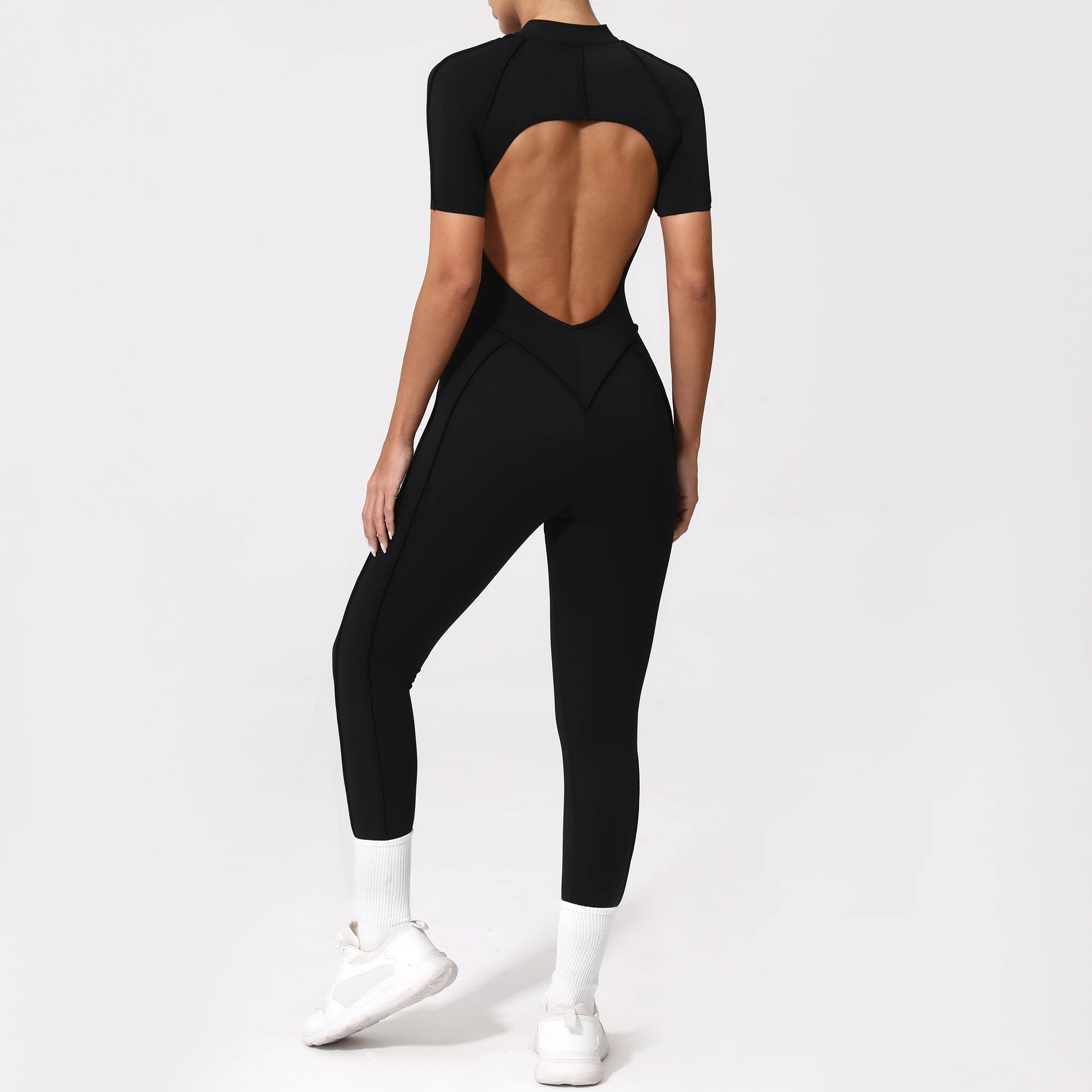 Backless Zip Jumpsuit-34