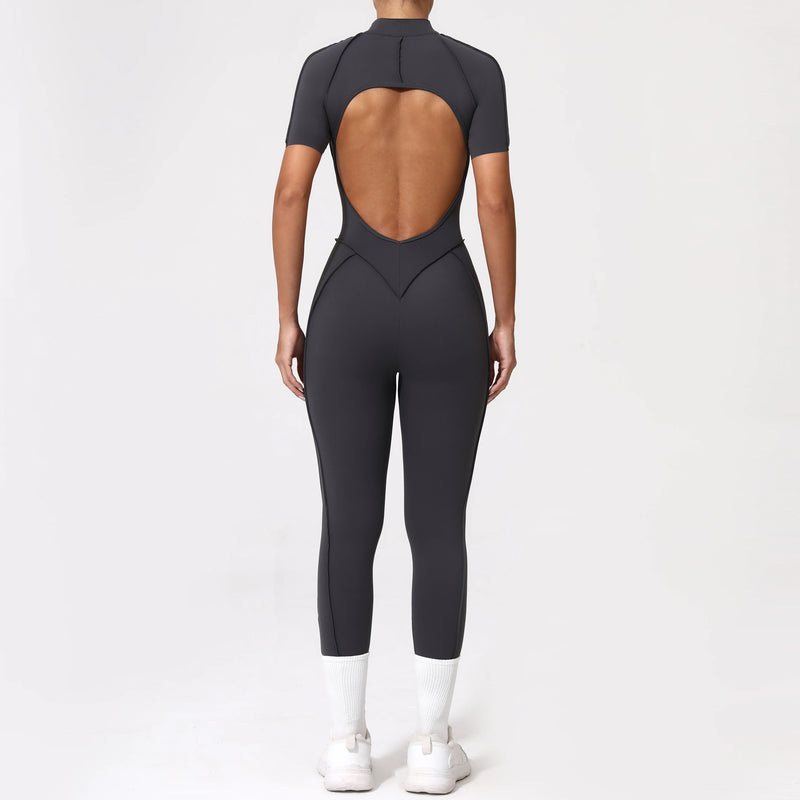 Backless Zip Jumpsuit-1