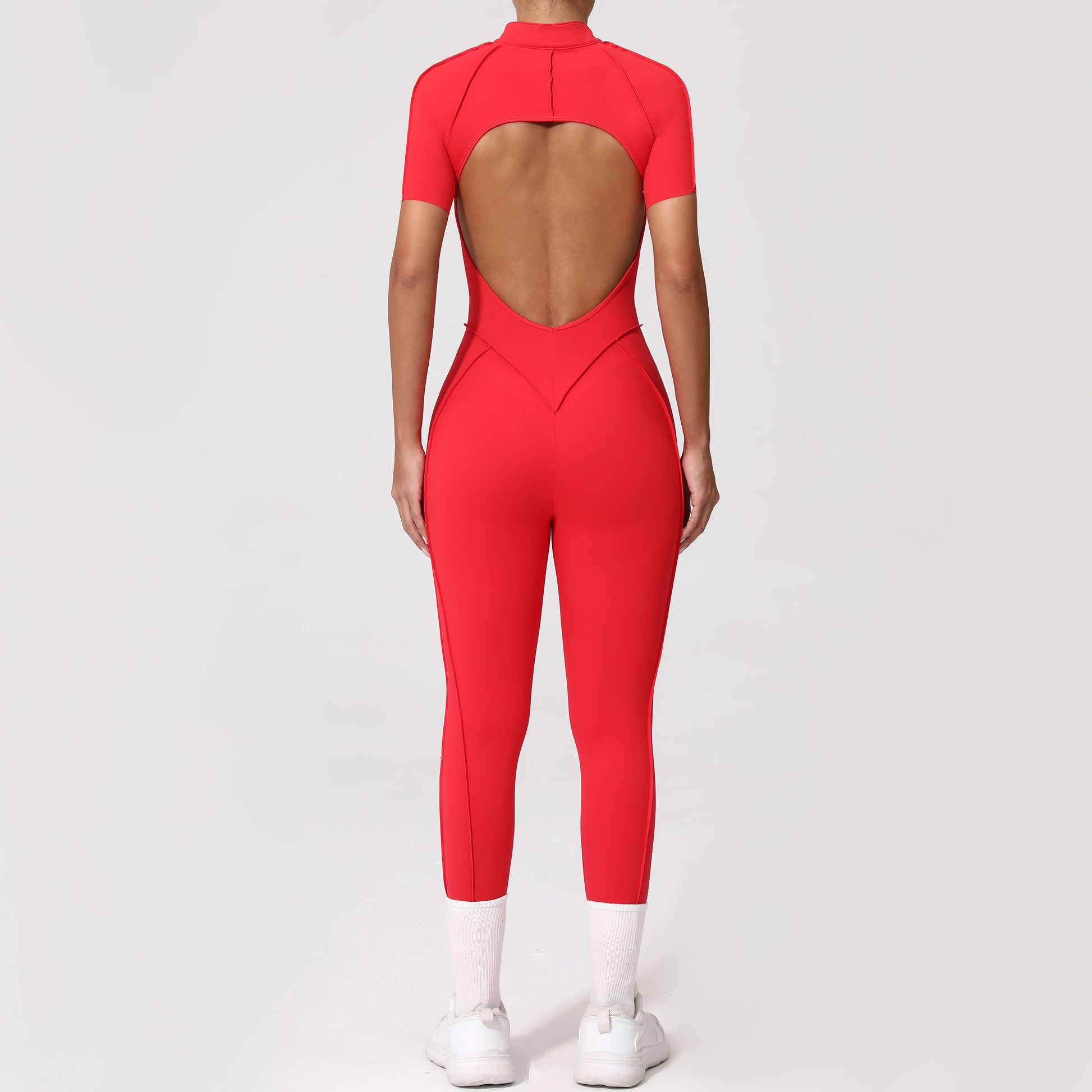 Backless Zip Jumpsuit-22