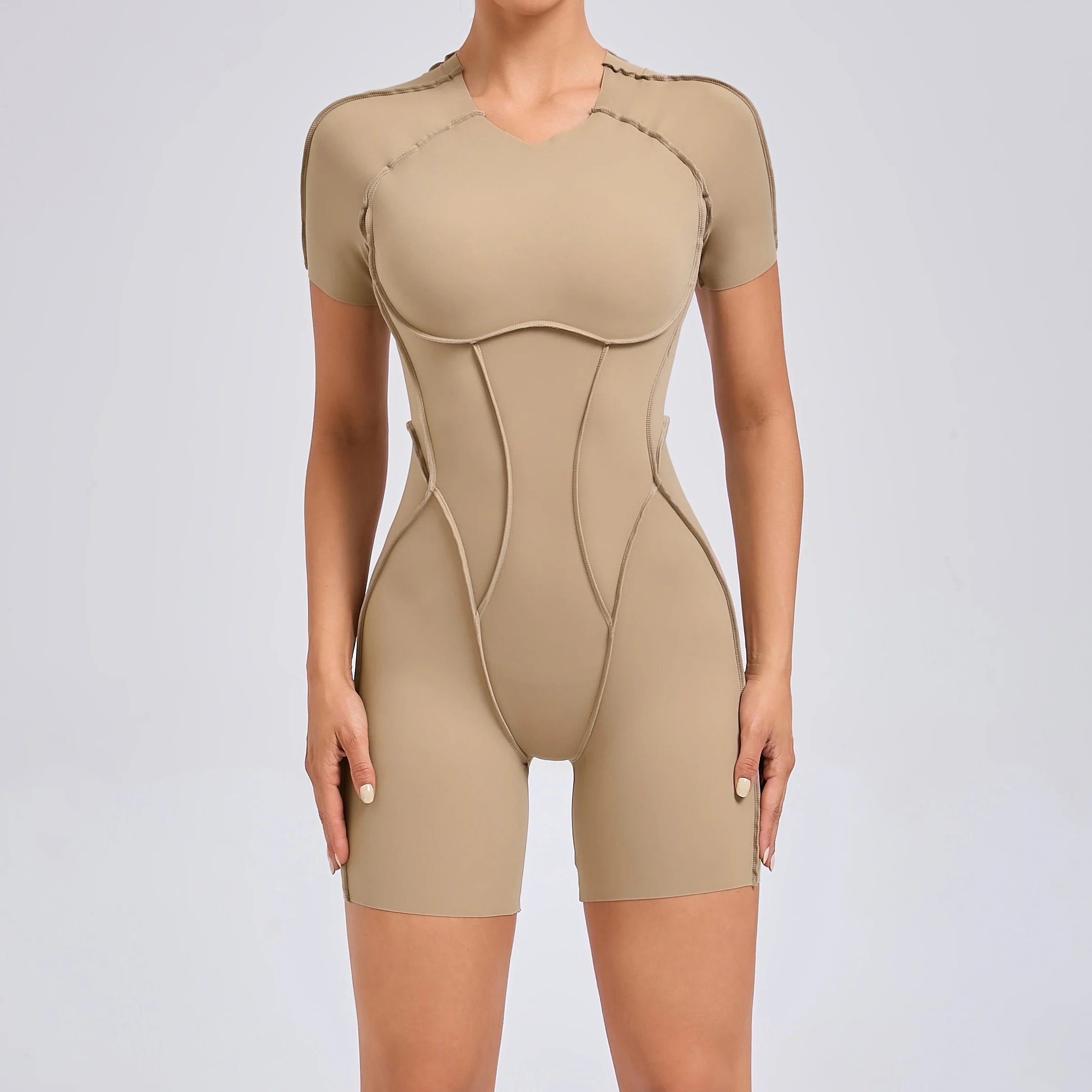 Backless Sculpt Romper-47