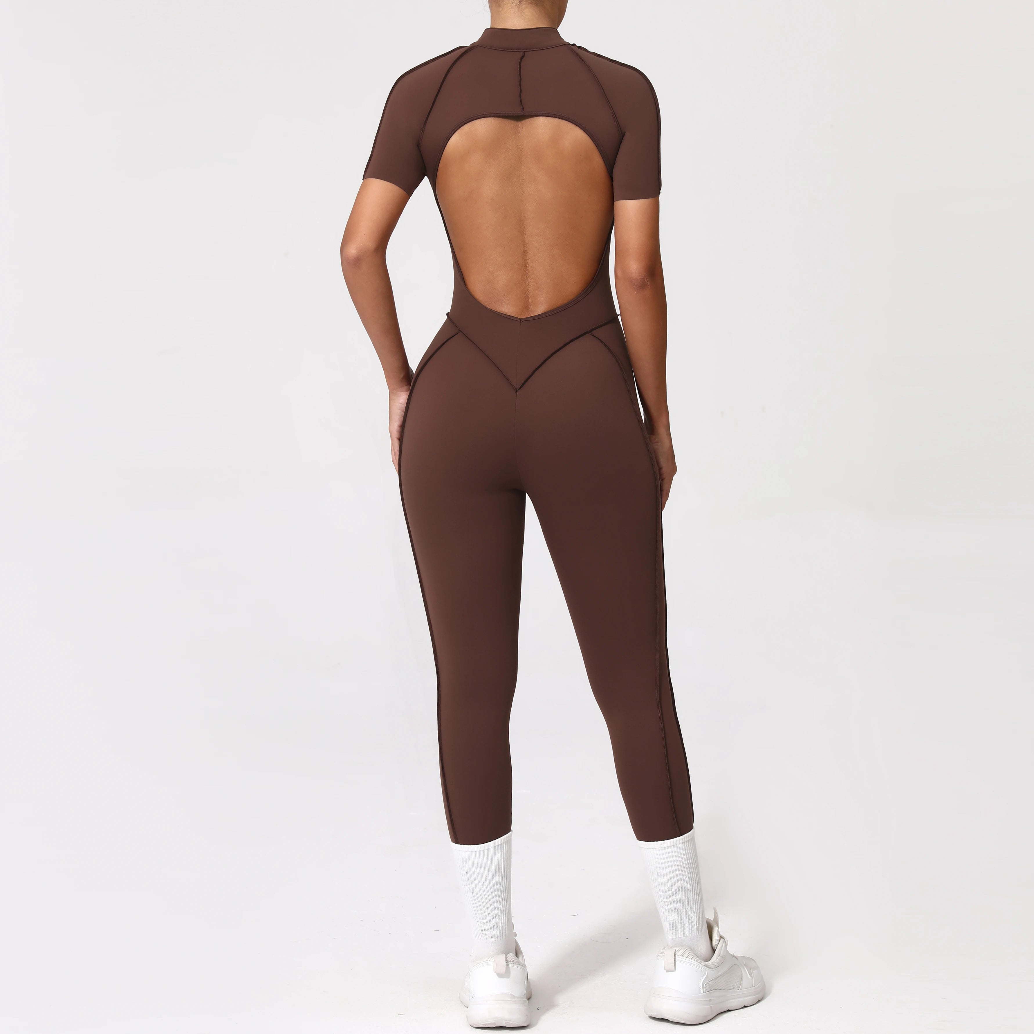 Backless Zip Jumpsuit-28