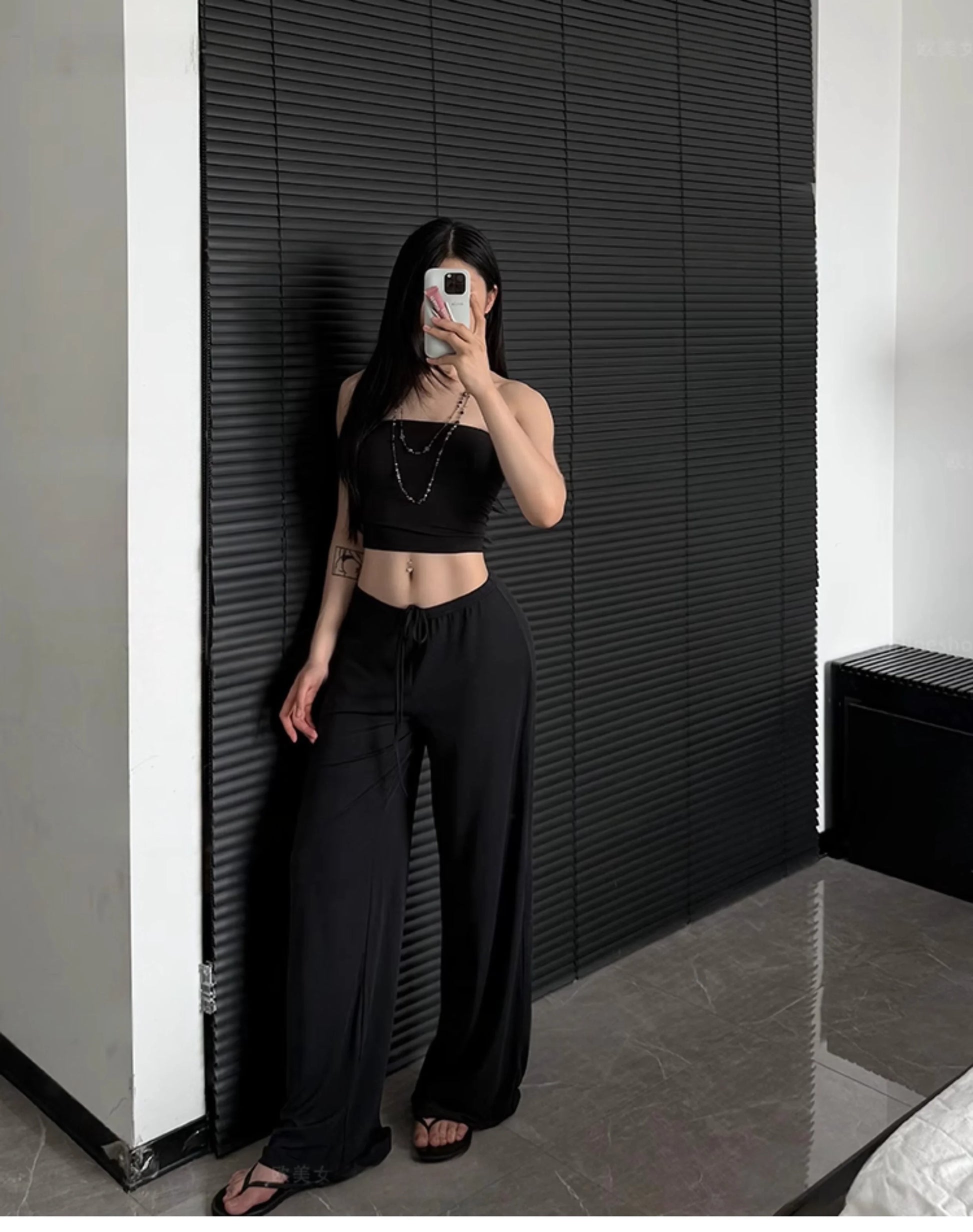Waist Wide-Leg pants-16