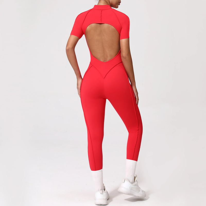 Backless Zip Jumpsuit-20