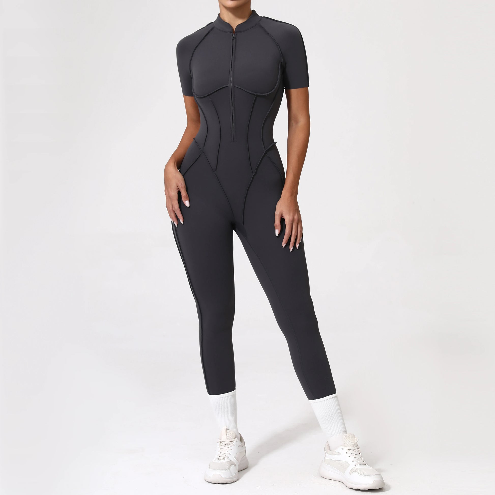 Backless Zip Jumpsuit-3