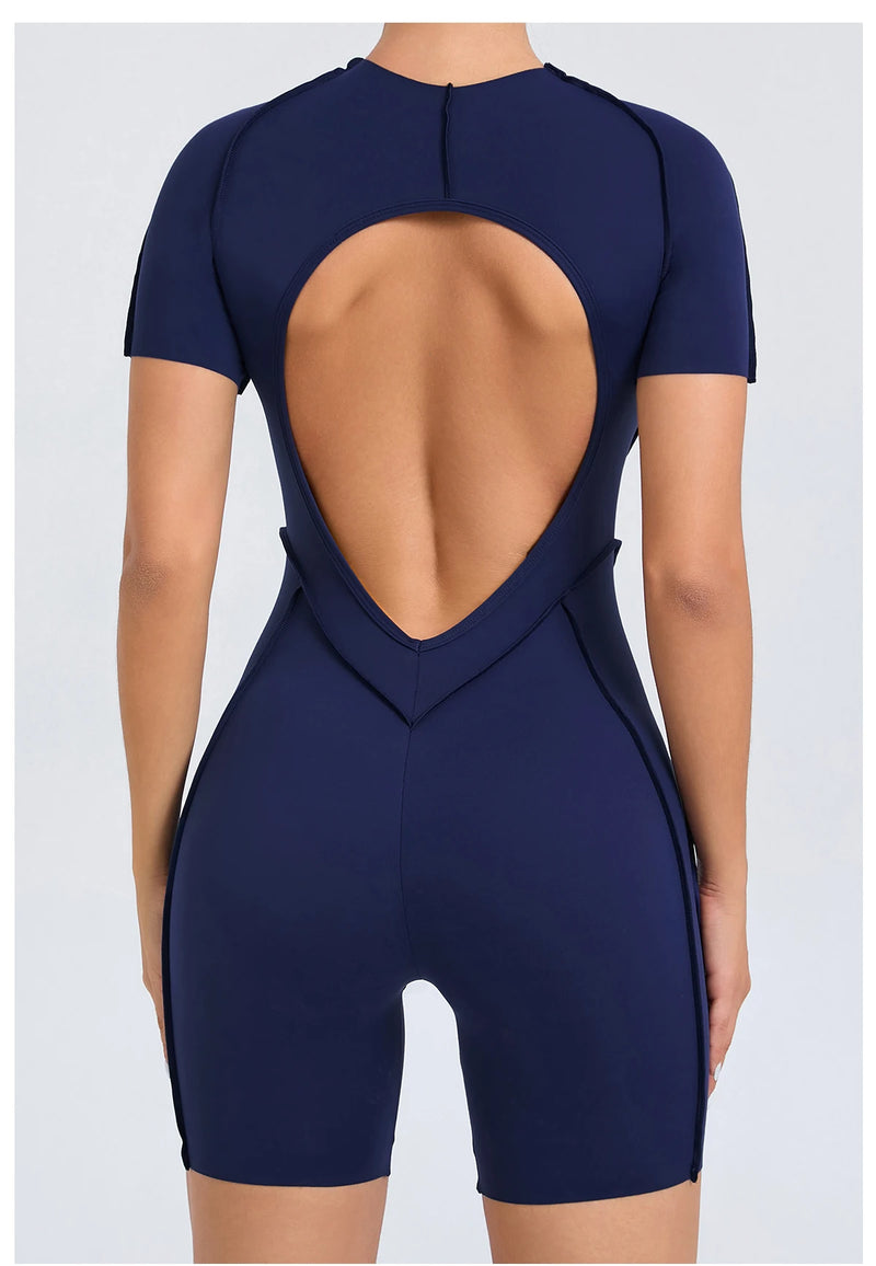 Backless Sculpt Romper-35