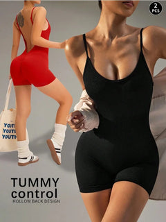 Cross Back Romper-3