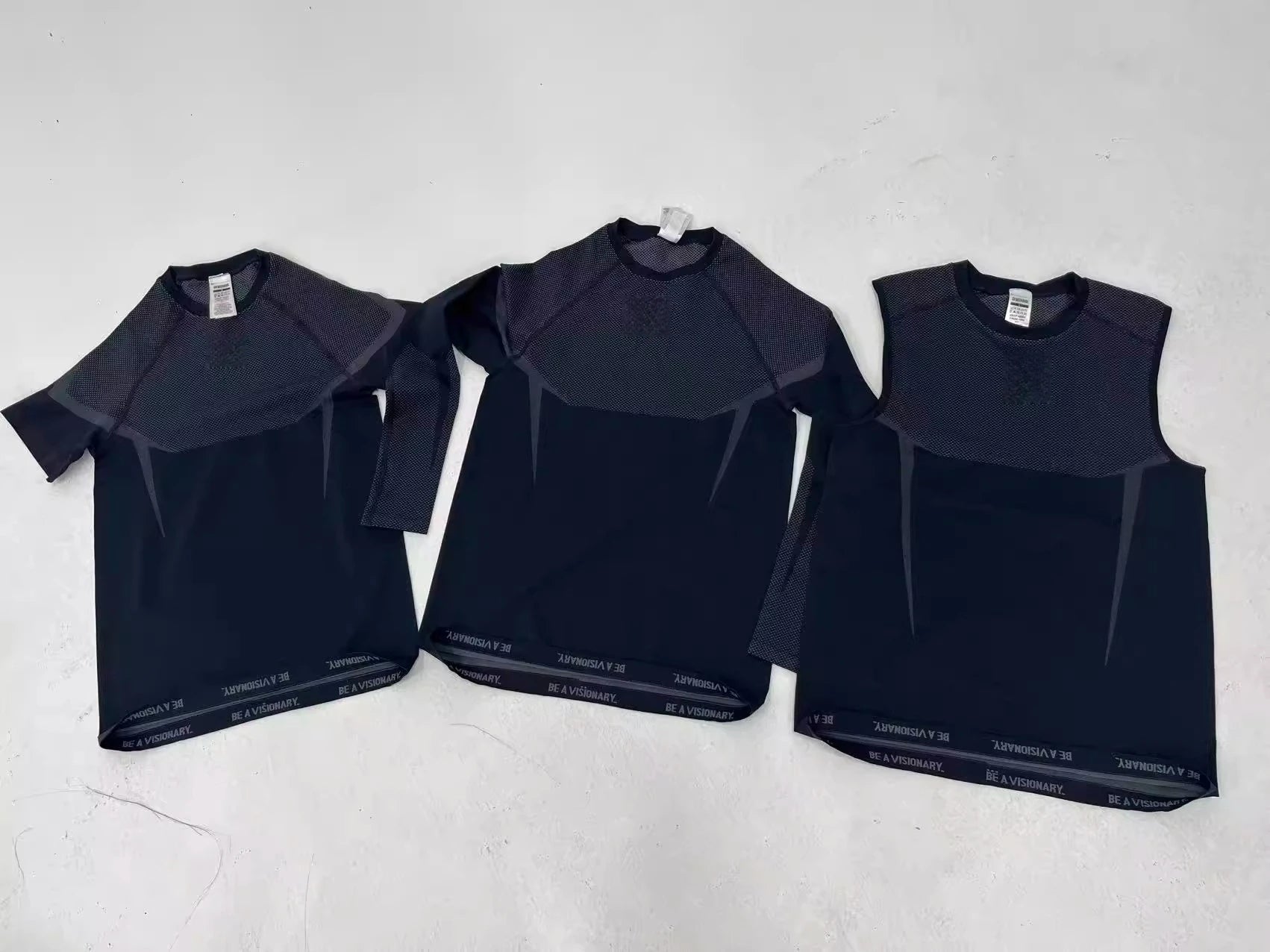 Slim Fit: Available in Short, Long Sleeves and Tank Top .