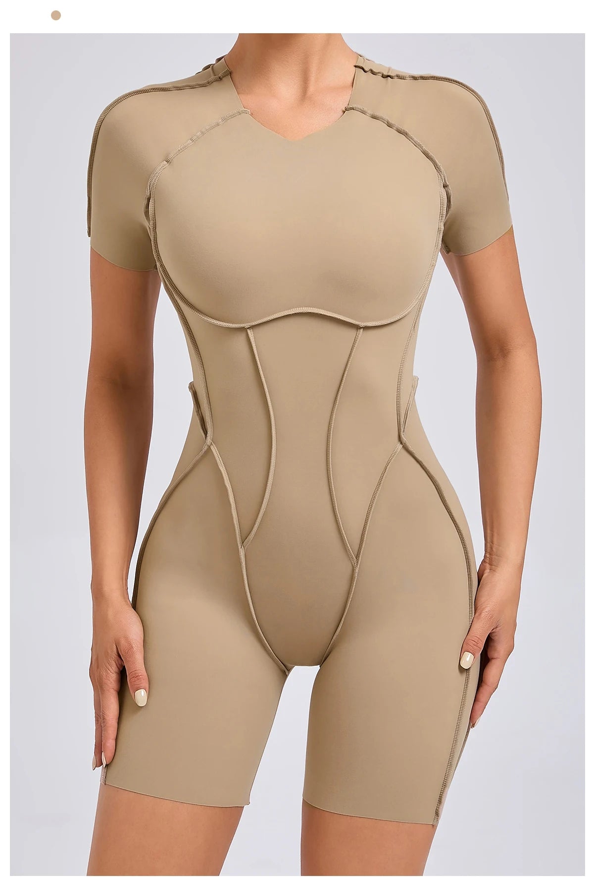 Backless Sculpt Romper-36