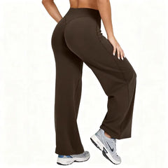 High-Waist Flow Pants-12