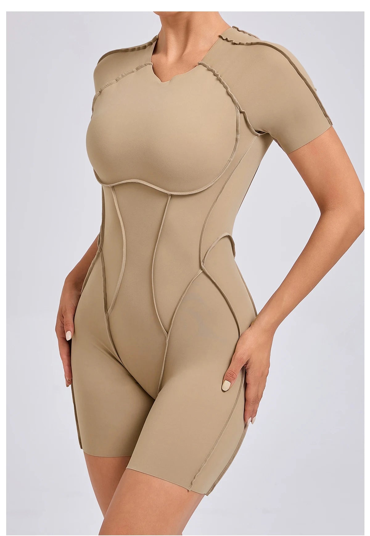 Backless Sculpt Romper-37