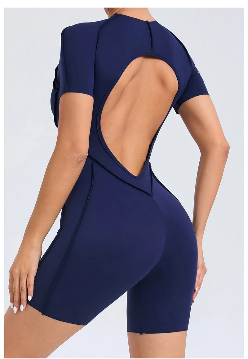 Backless Sculpt Romper-34