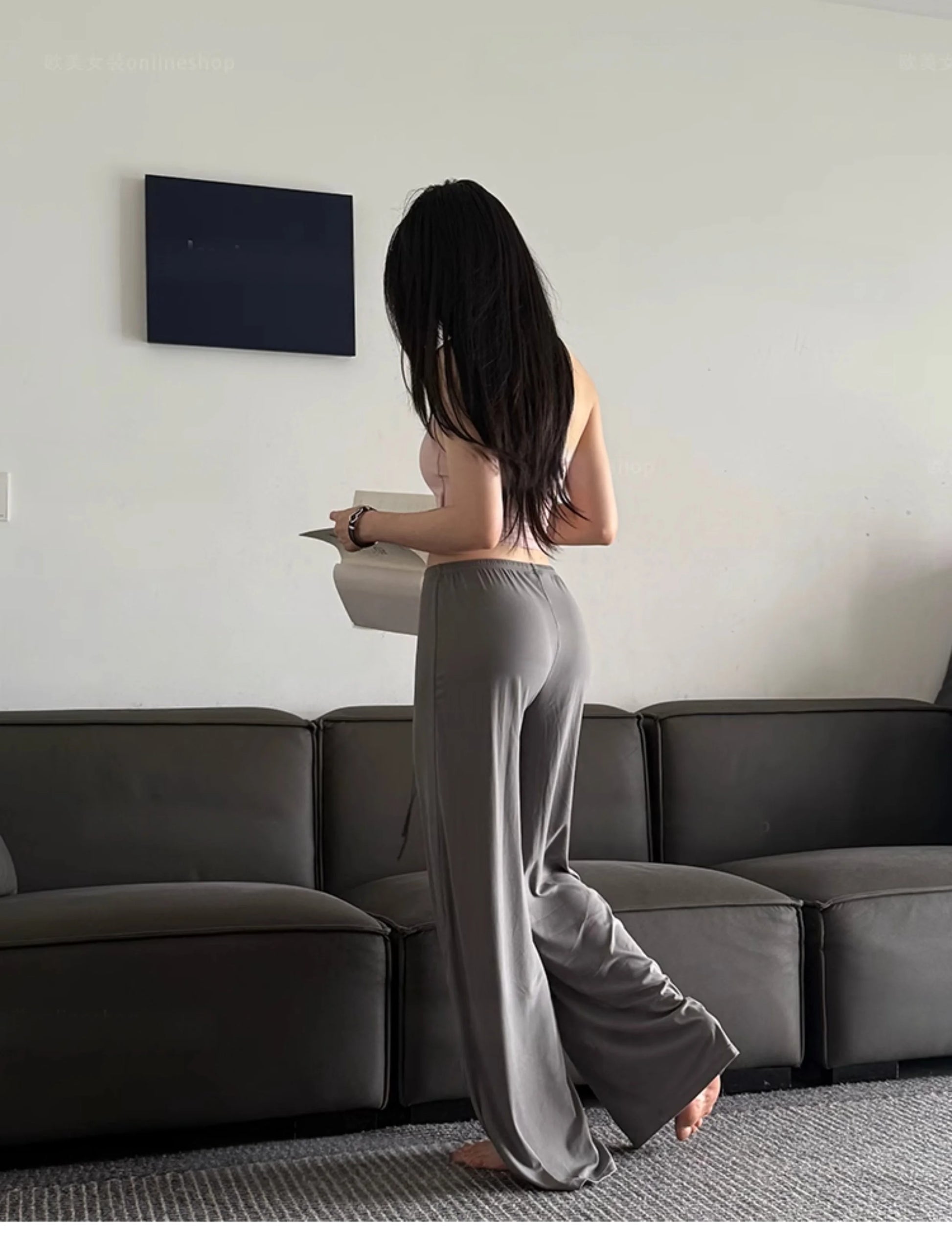 Waist Wide-Leg pants-10