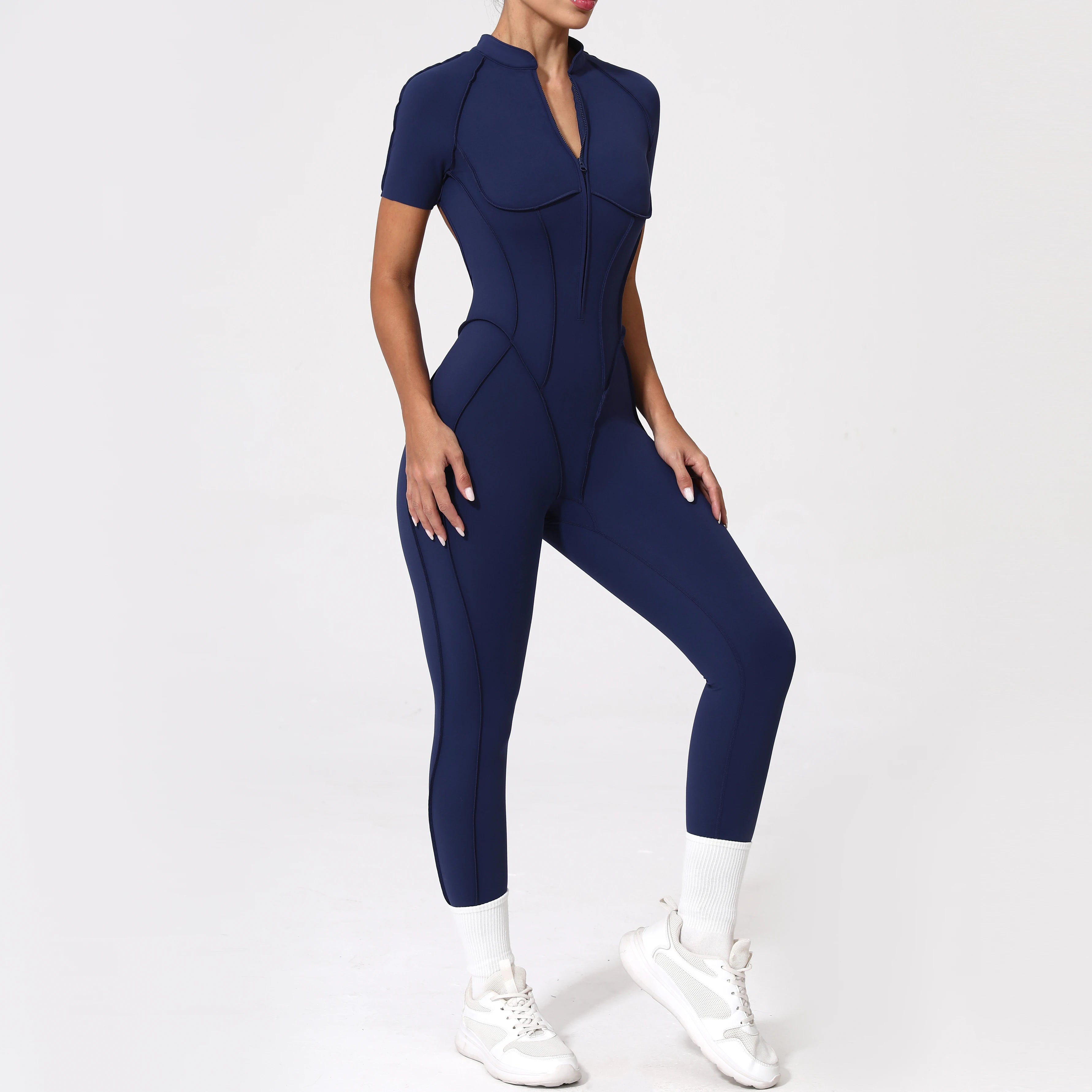 Backless Zip Jumpsuit-13