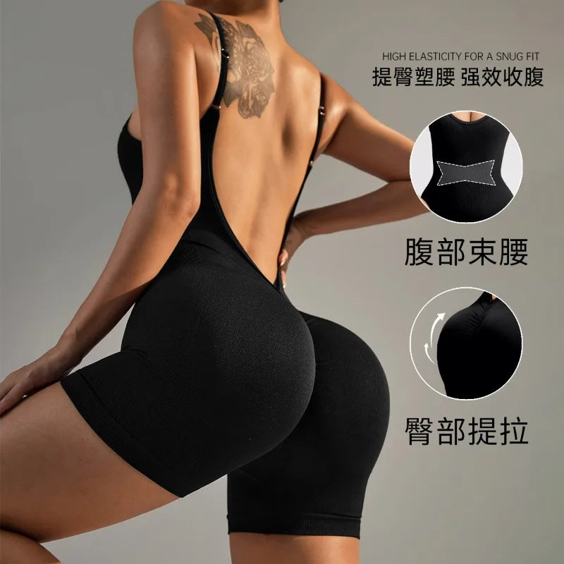 Cross Back Romper-22