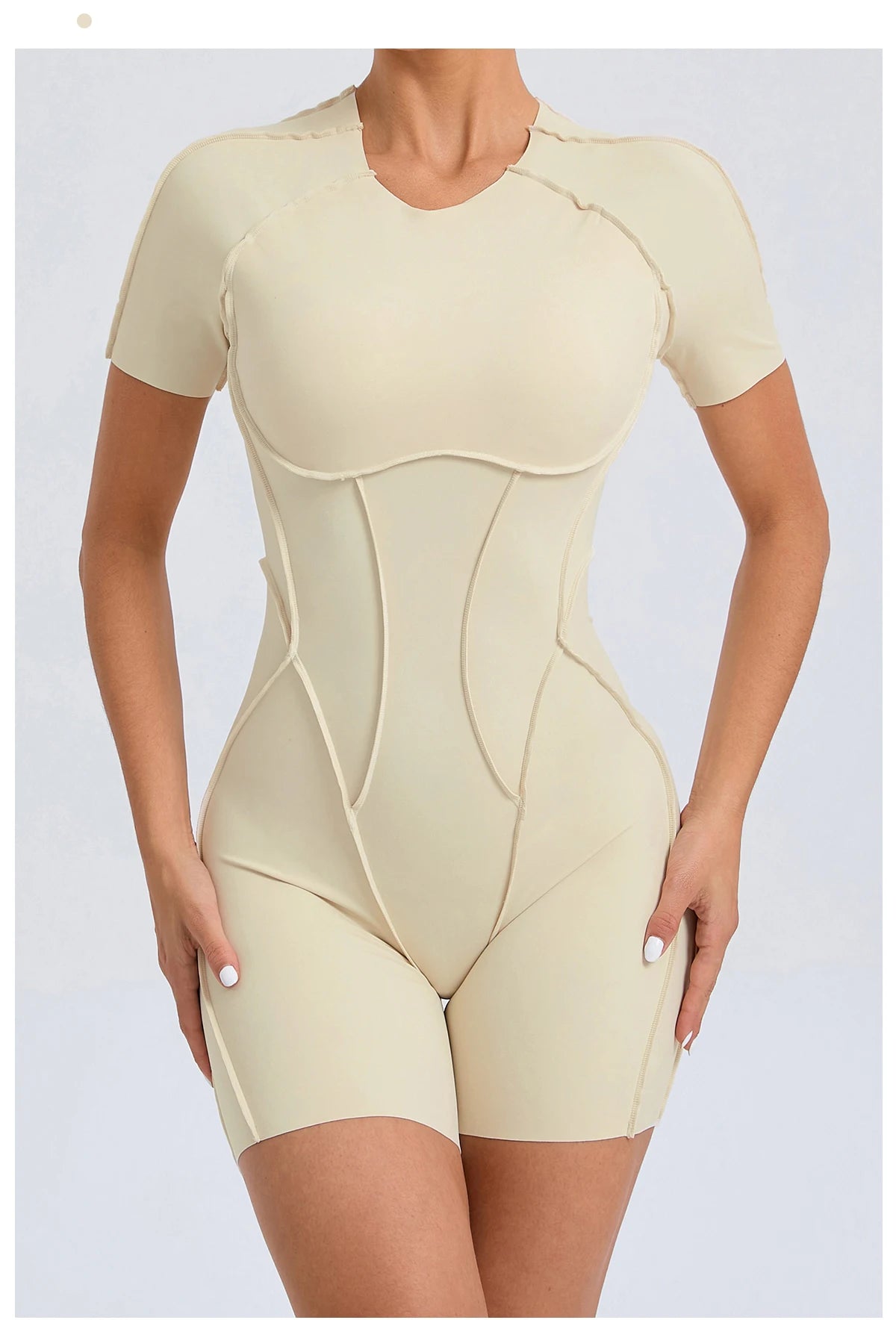 Backless Sculpt Romper-16