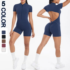 Backless Zip Jumpsuit-1