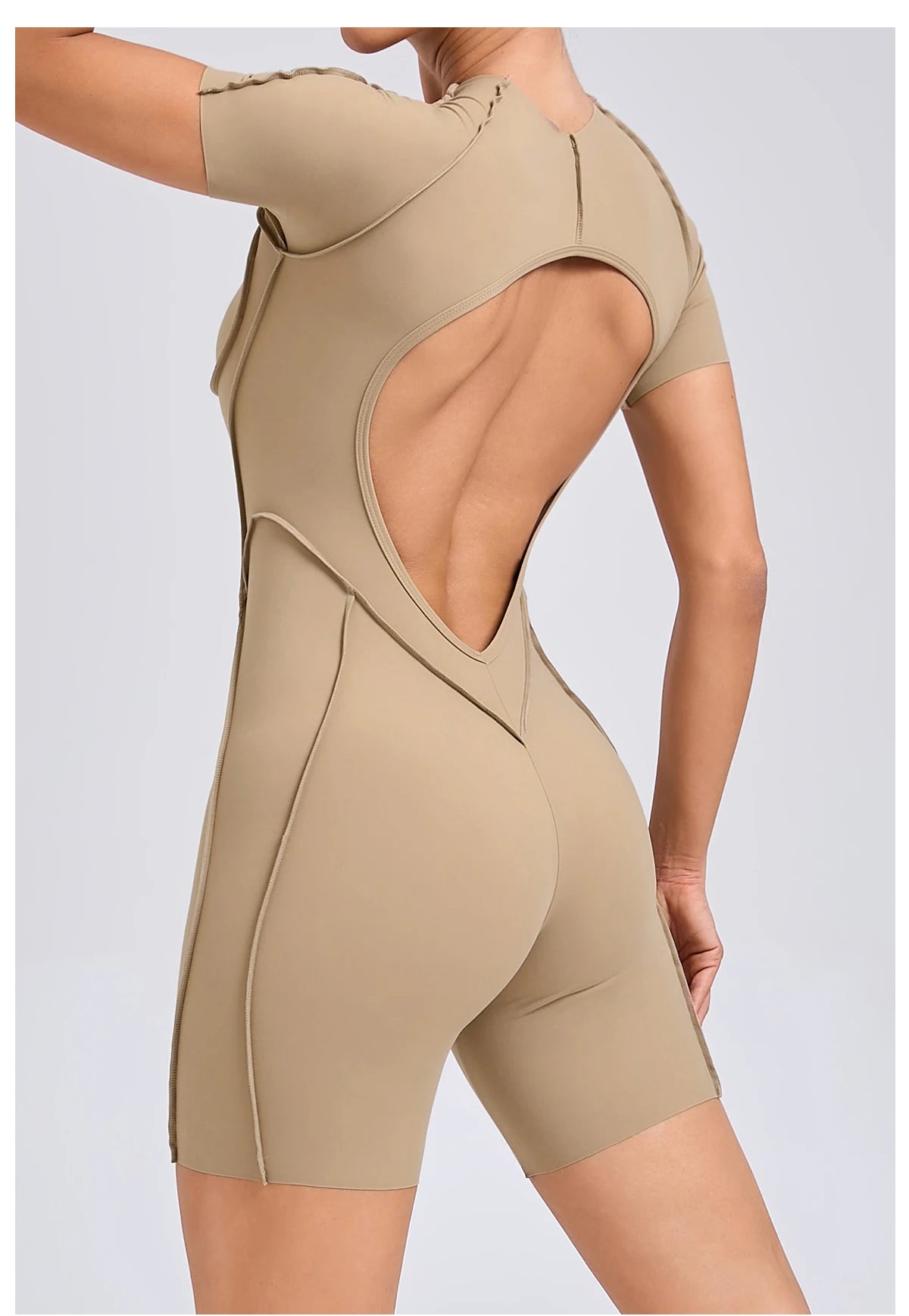 Backless Sculpt Romper-38