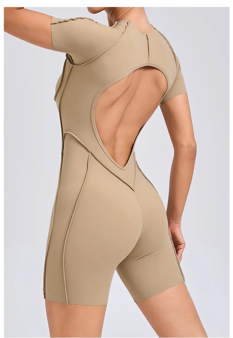 Backless Sculpt Romper-38