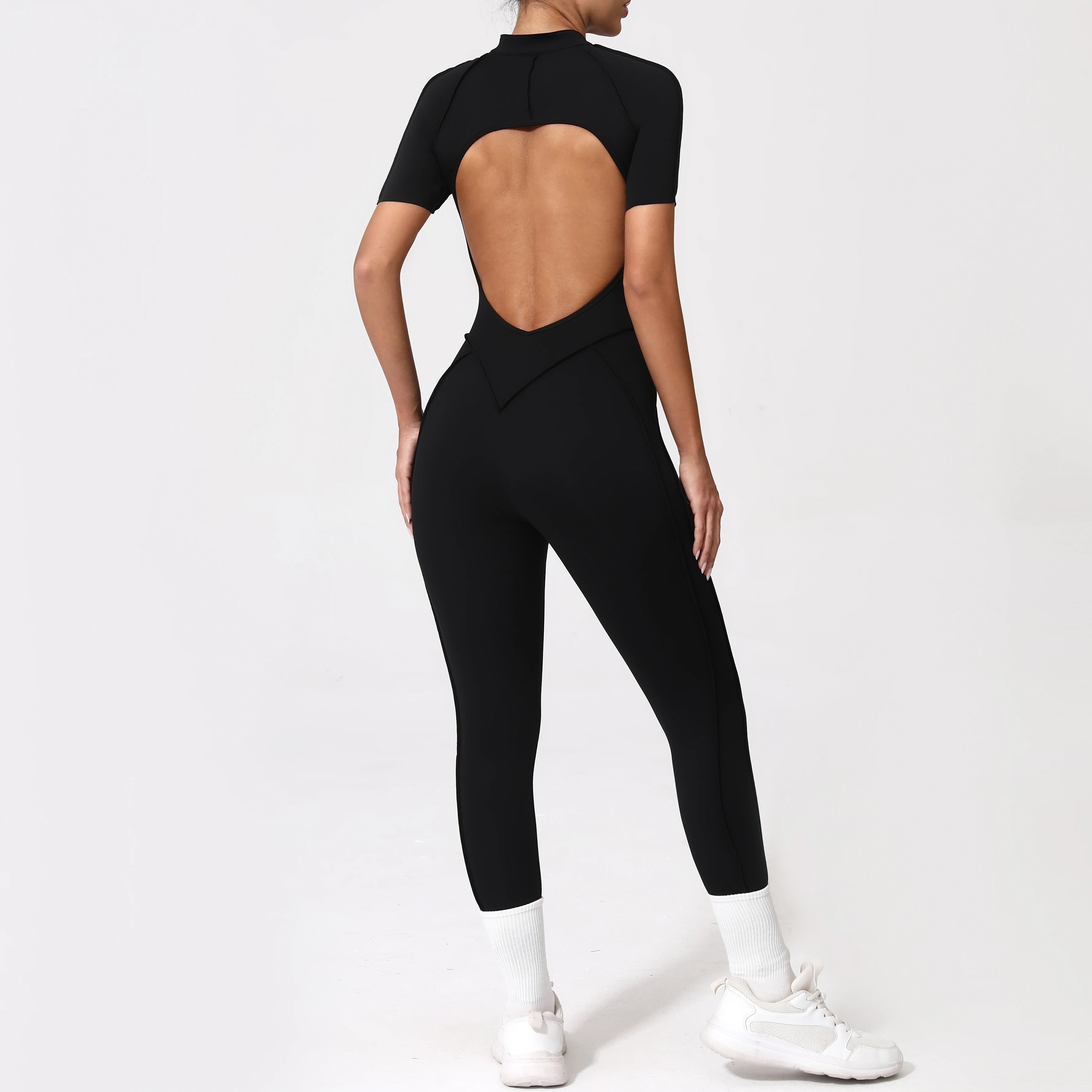 Backless Zip Jumpsuit-33