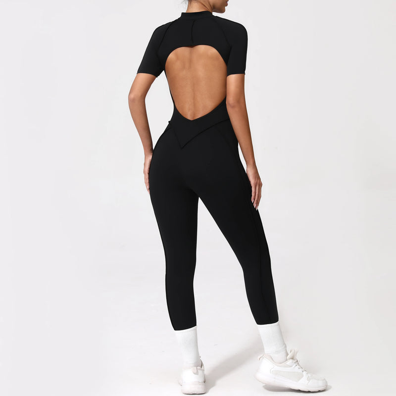 Backless Zip Jumpsuit-33