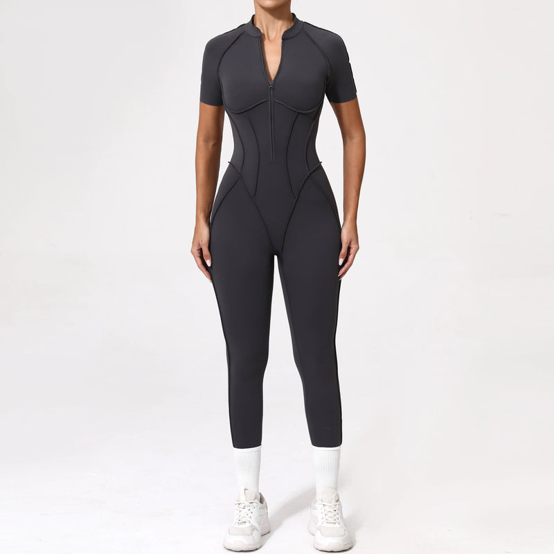 Backless Zip Jumpsuit-2