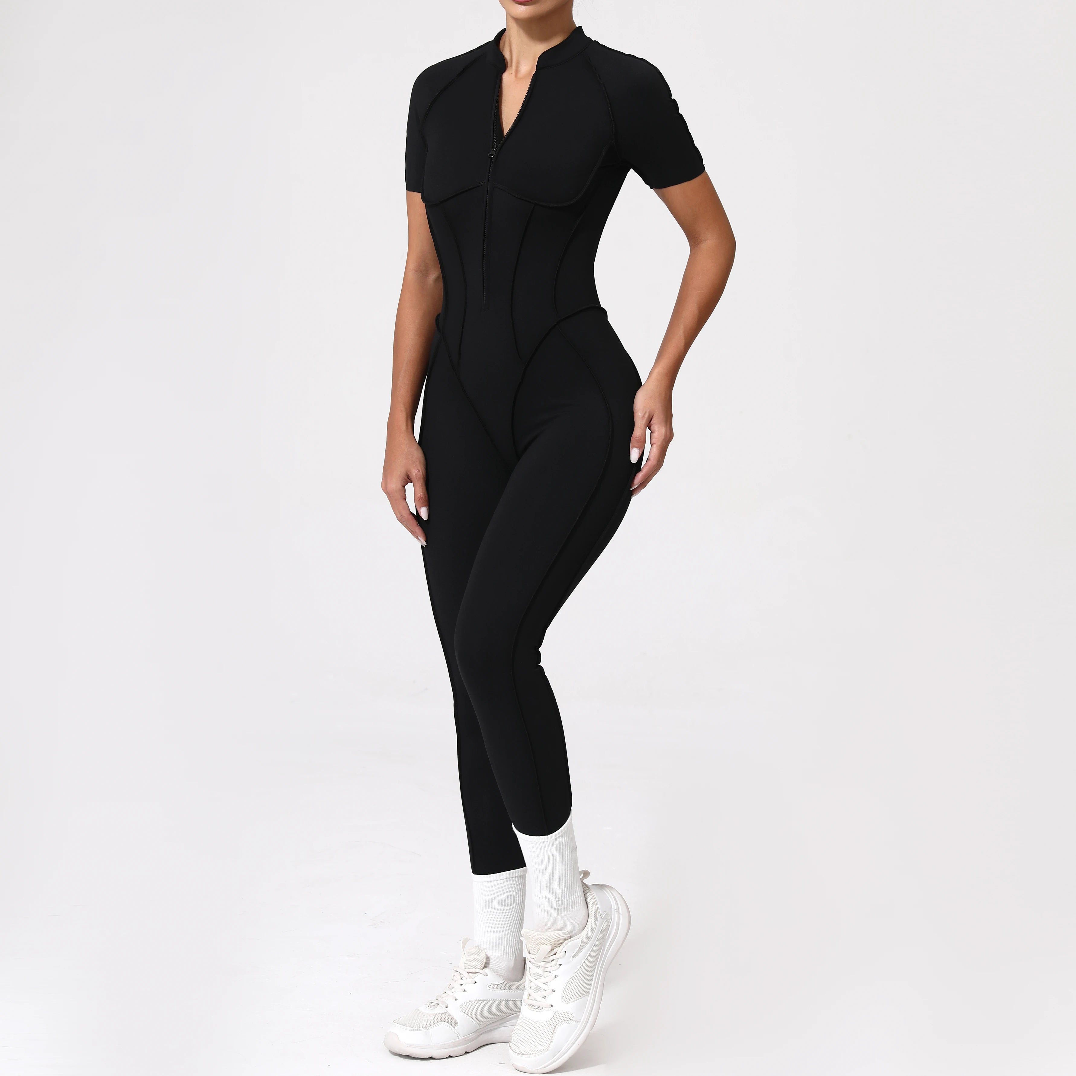 Backless Zip Jumpsuit-32