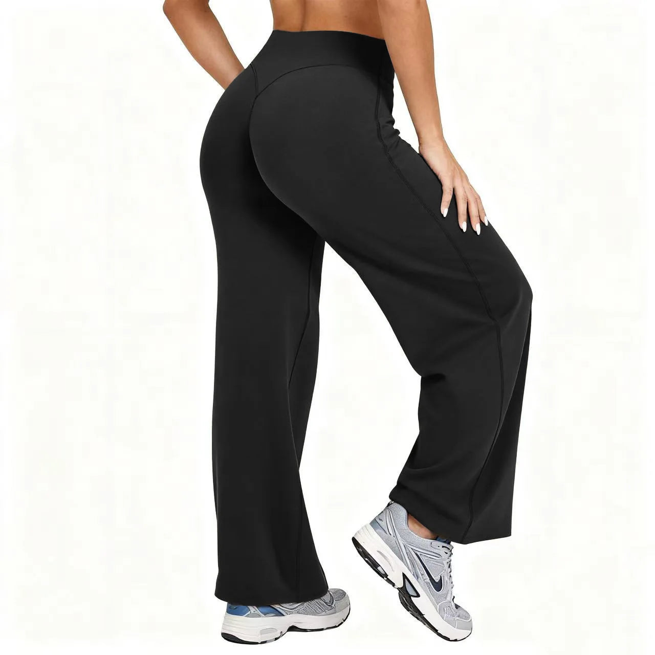 High-Waist Flow Pants-4