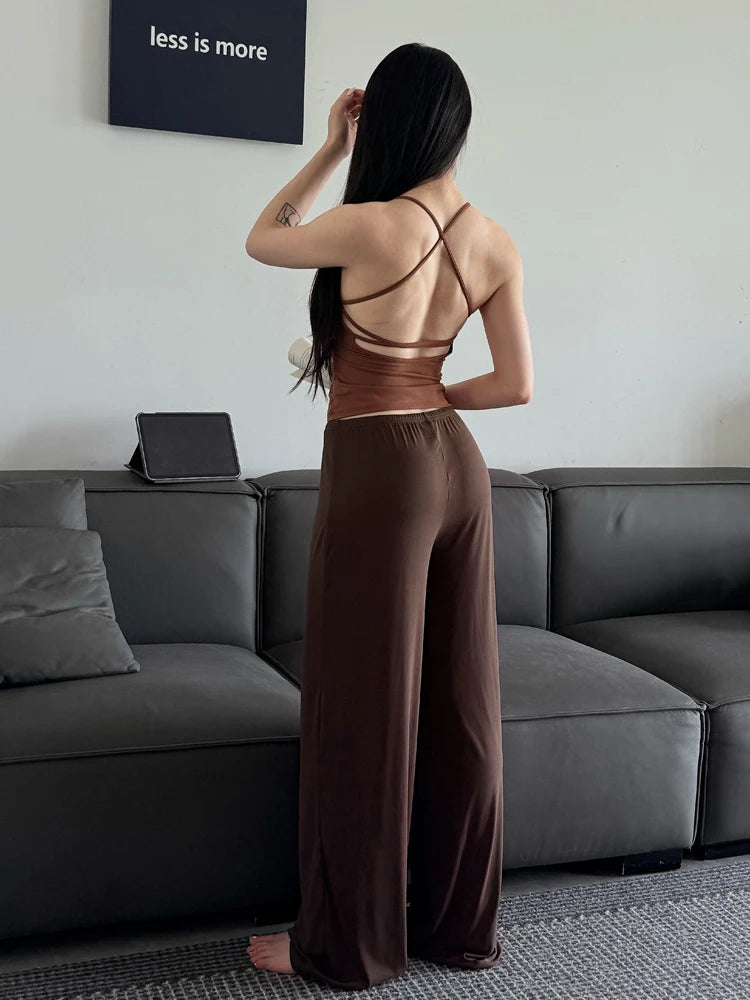 Waist Wide-Leg pants-15