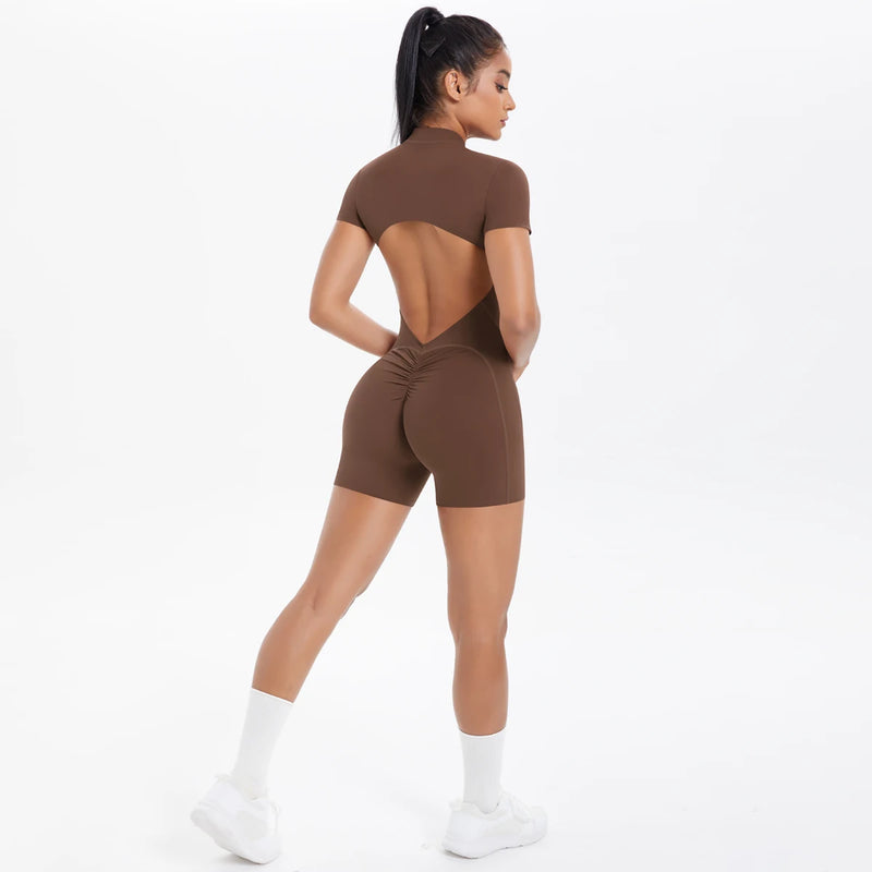 Backless Zip Jumpsuit-3