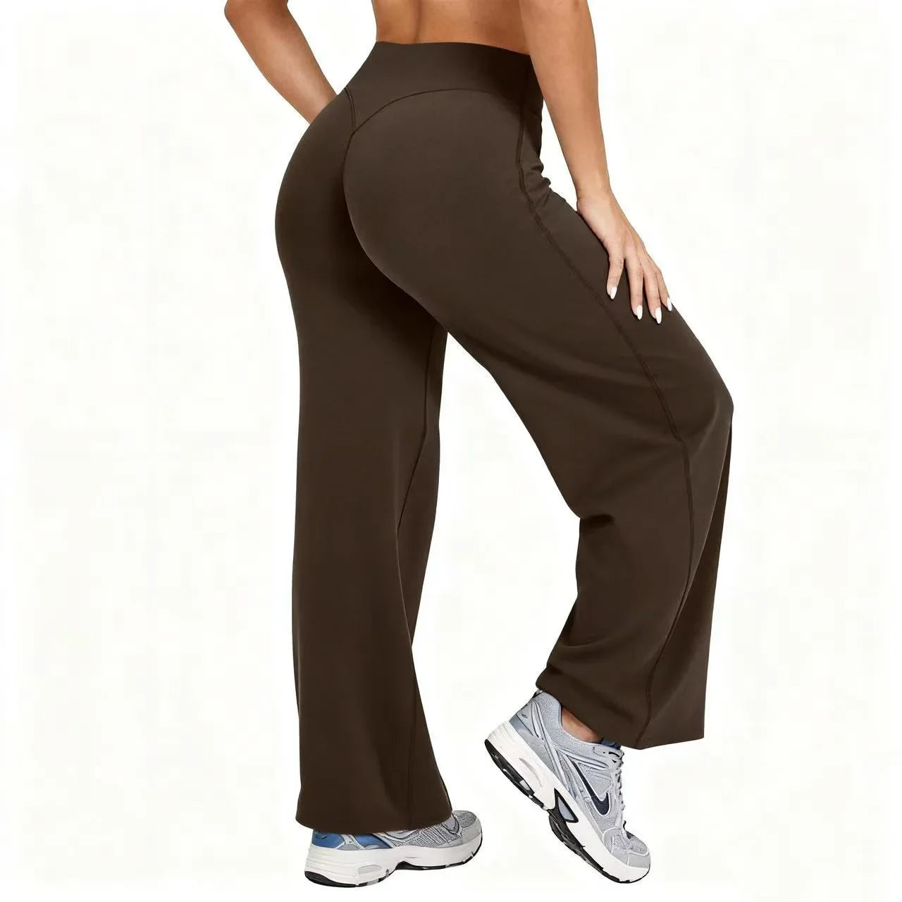 High-Waist Flow Pants-5