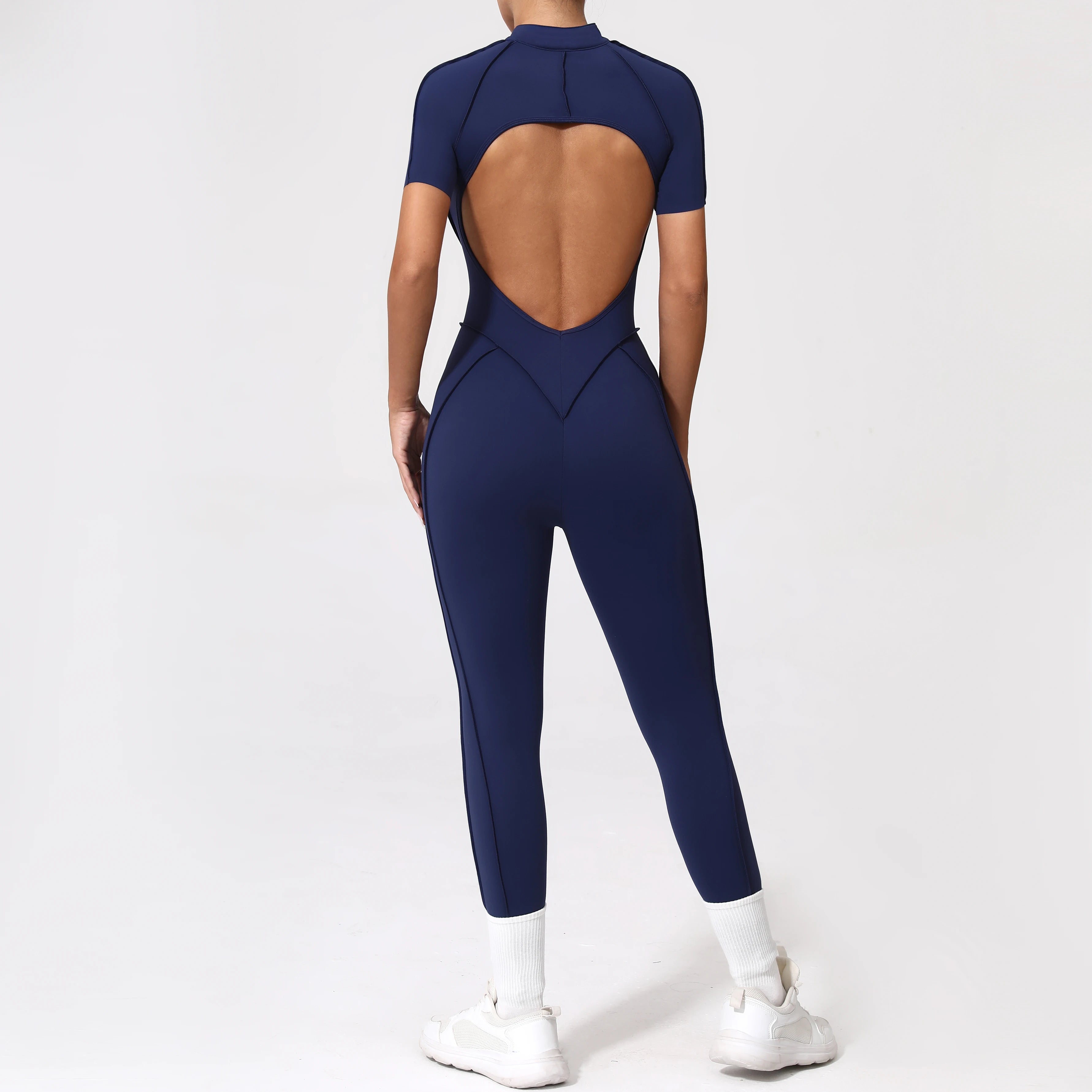Backless Zip Jumpsuit-16