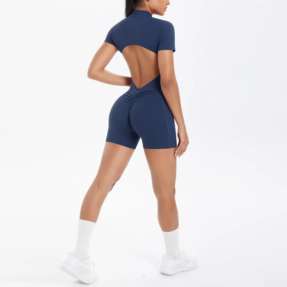 Backless Zip Jumpsuit-34