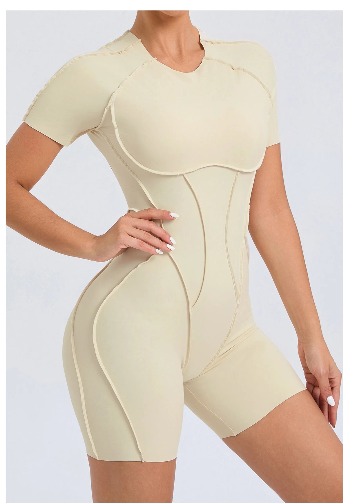 Backless Sculpt Romper-17