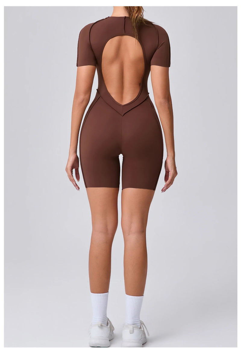 Backless Sculpt Romper-43