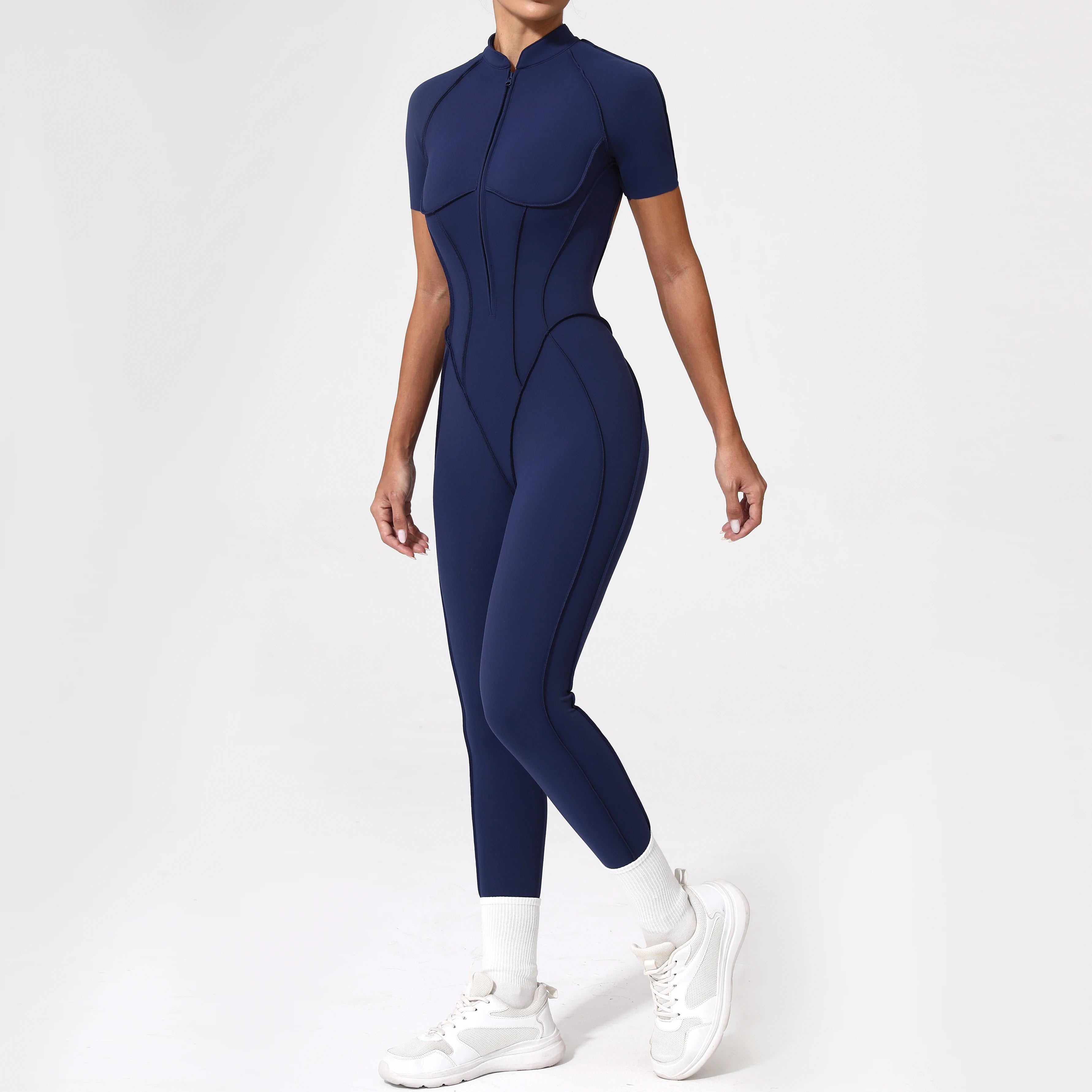 Backless Zip Jumpsuit-12