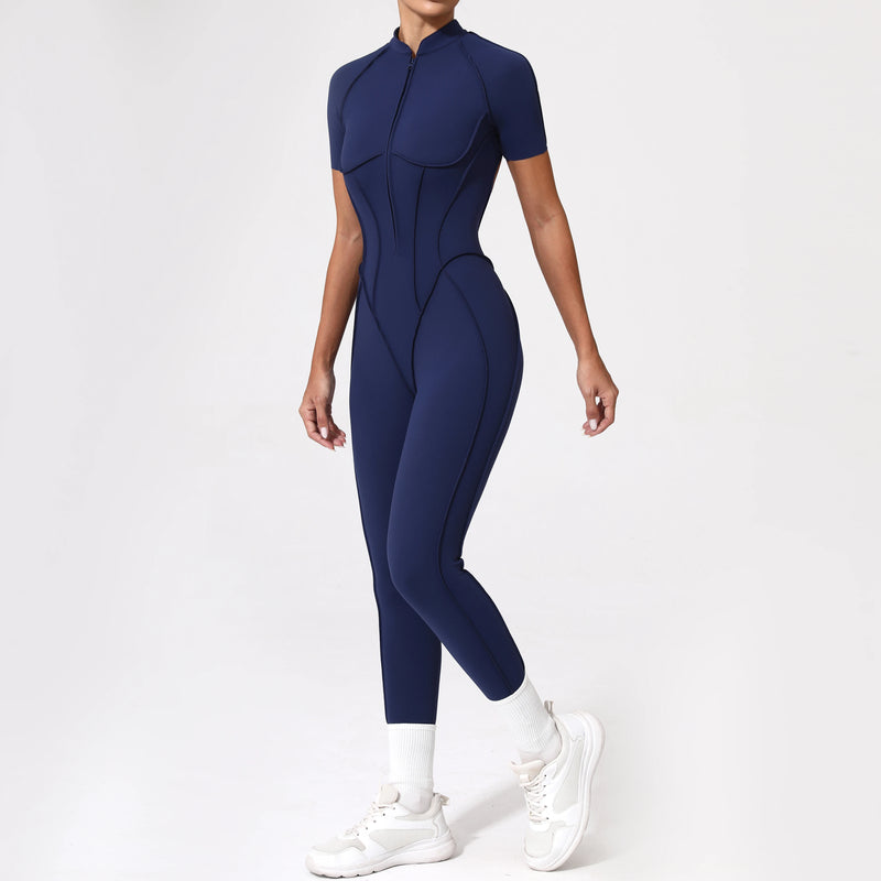 Backless Zip Jumpsuit-12