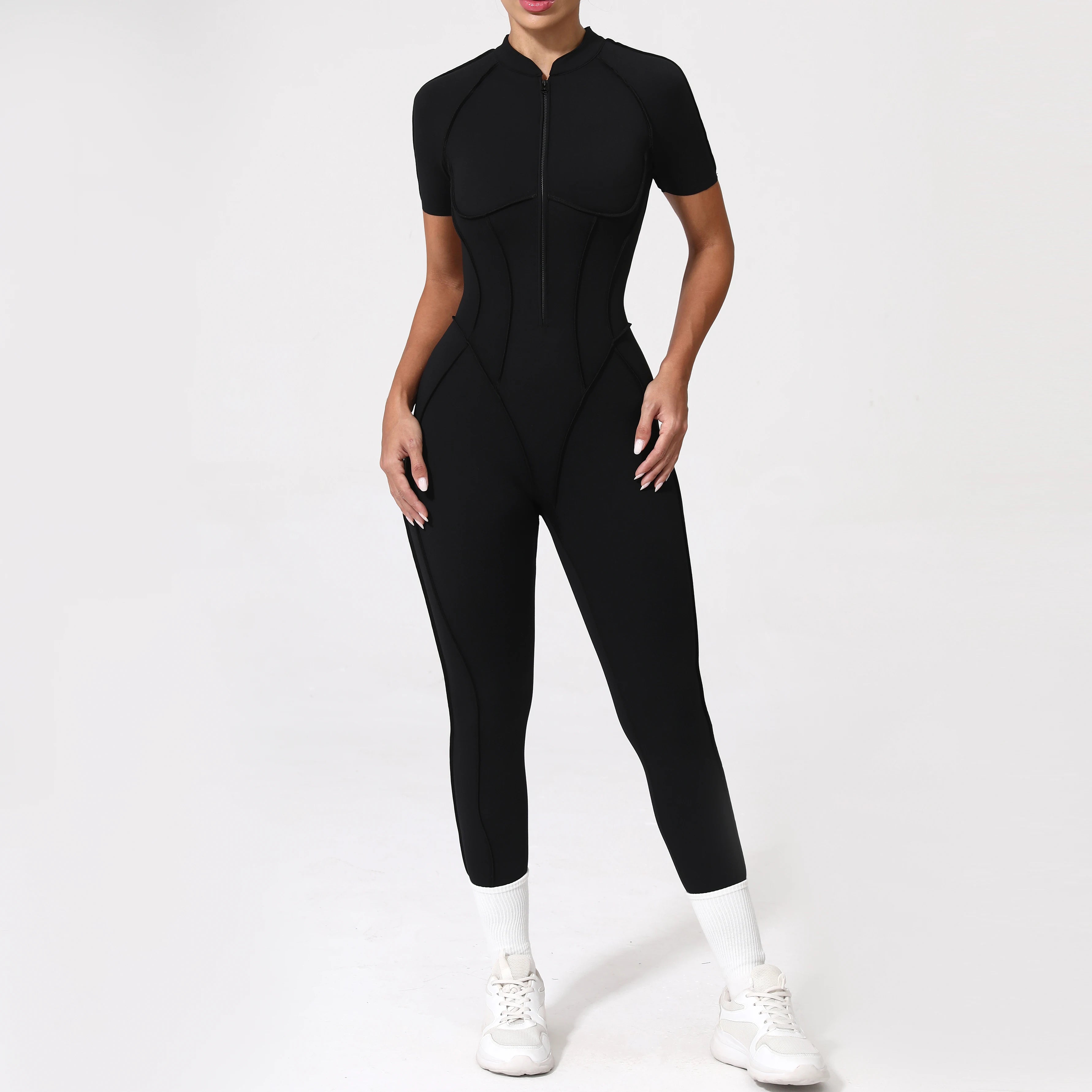 Backless Zip Jumpsuit-30