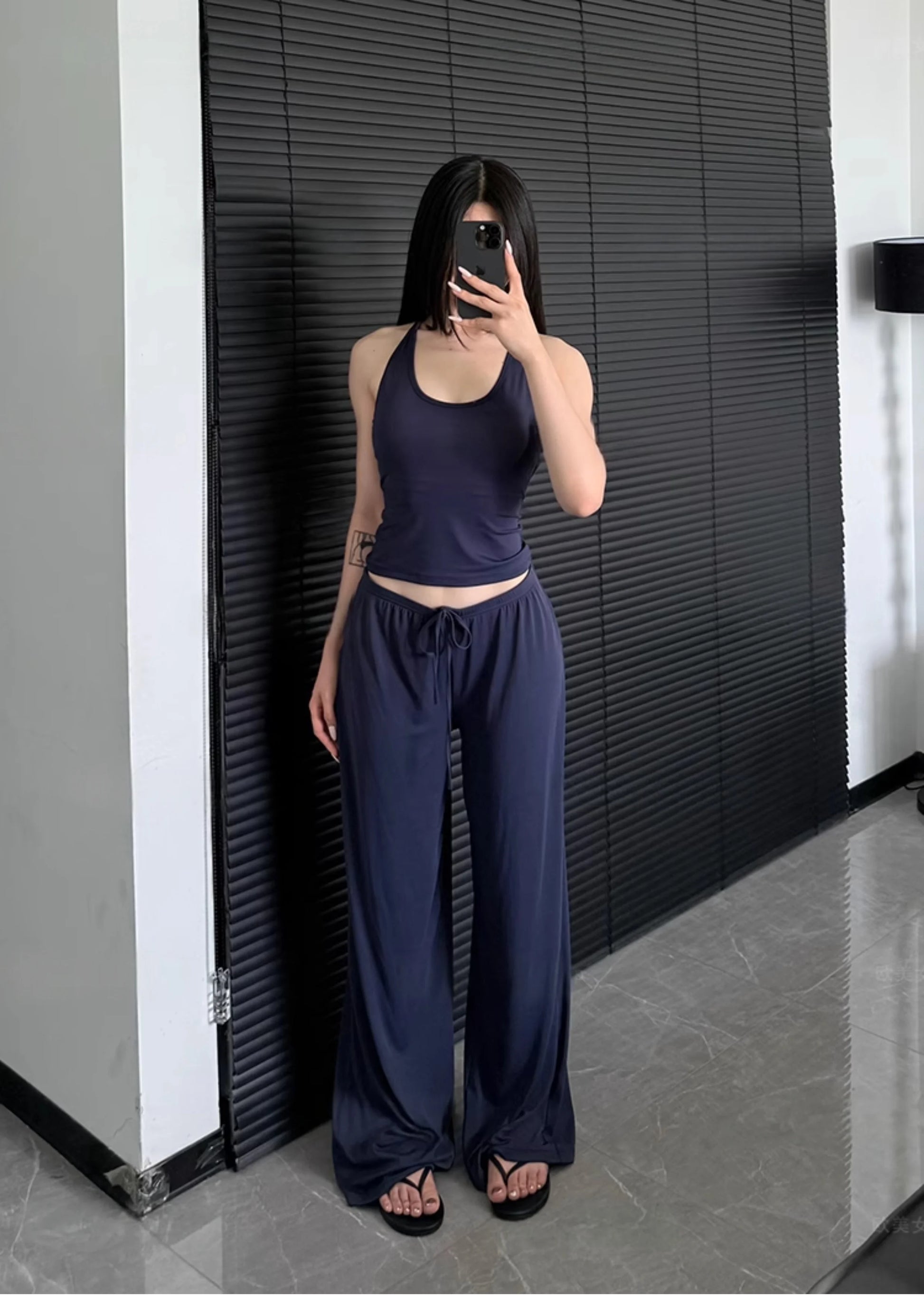 Waist Wide-Leg pants-12