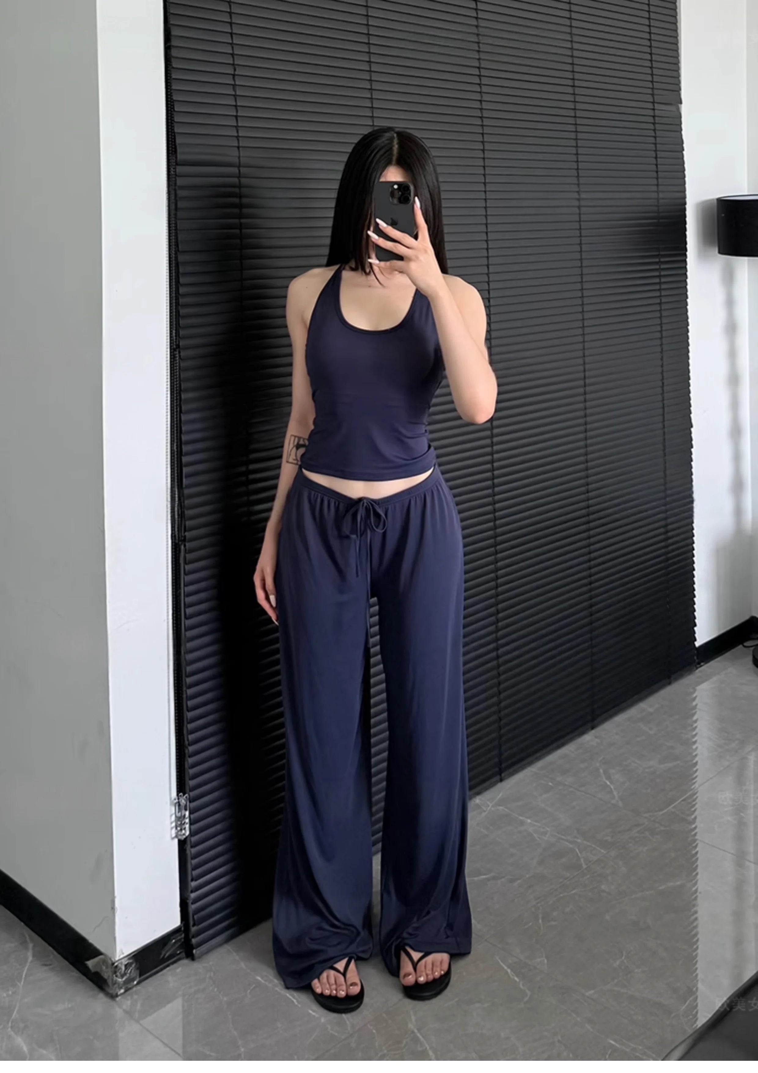 Waist Wide-Leg pants-12