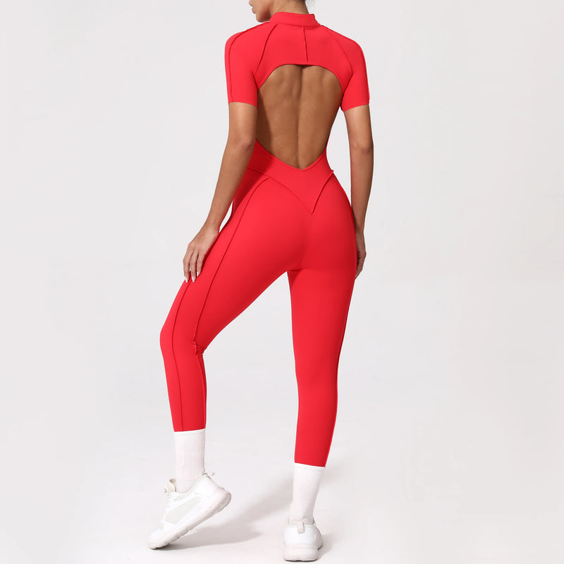 Backless Zip Jumpsuit-21