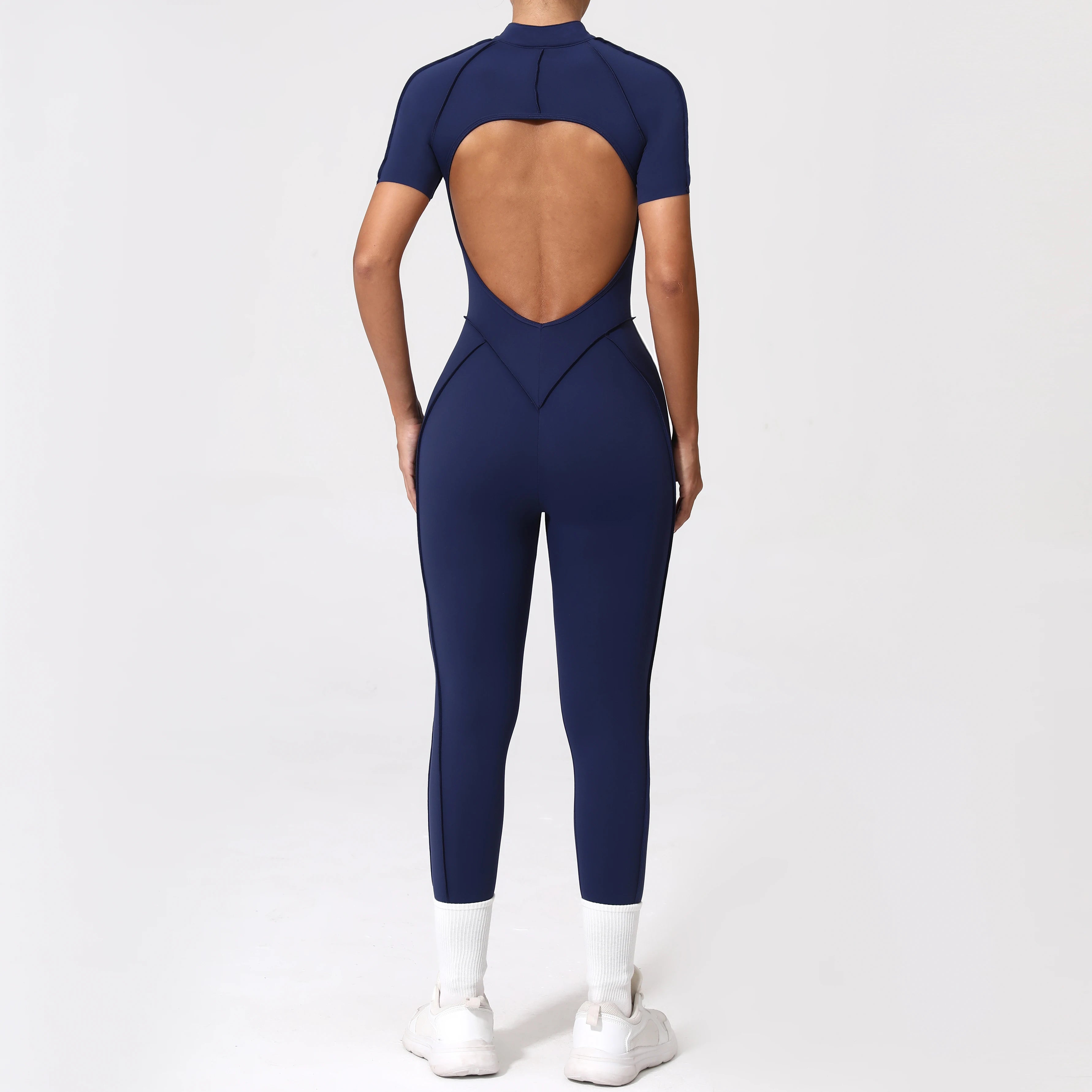 Backless Zip Jumpsuit-15