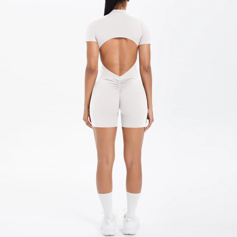 Backless Zip Jumpsuit-10
