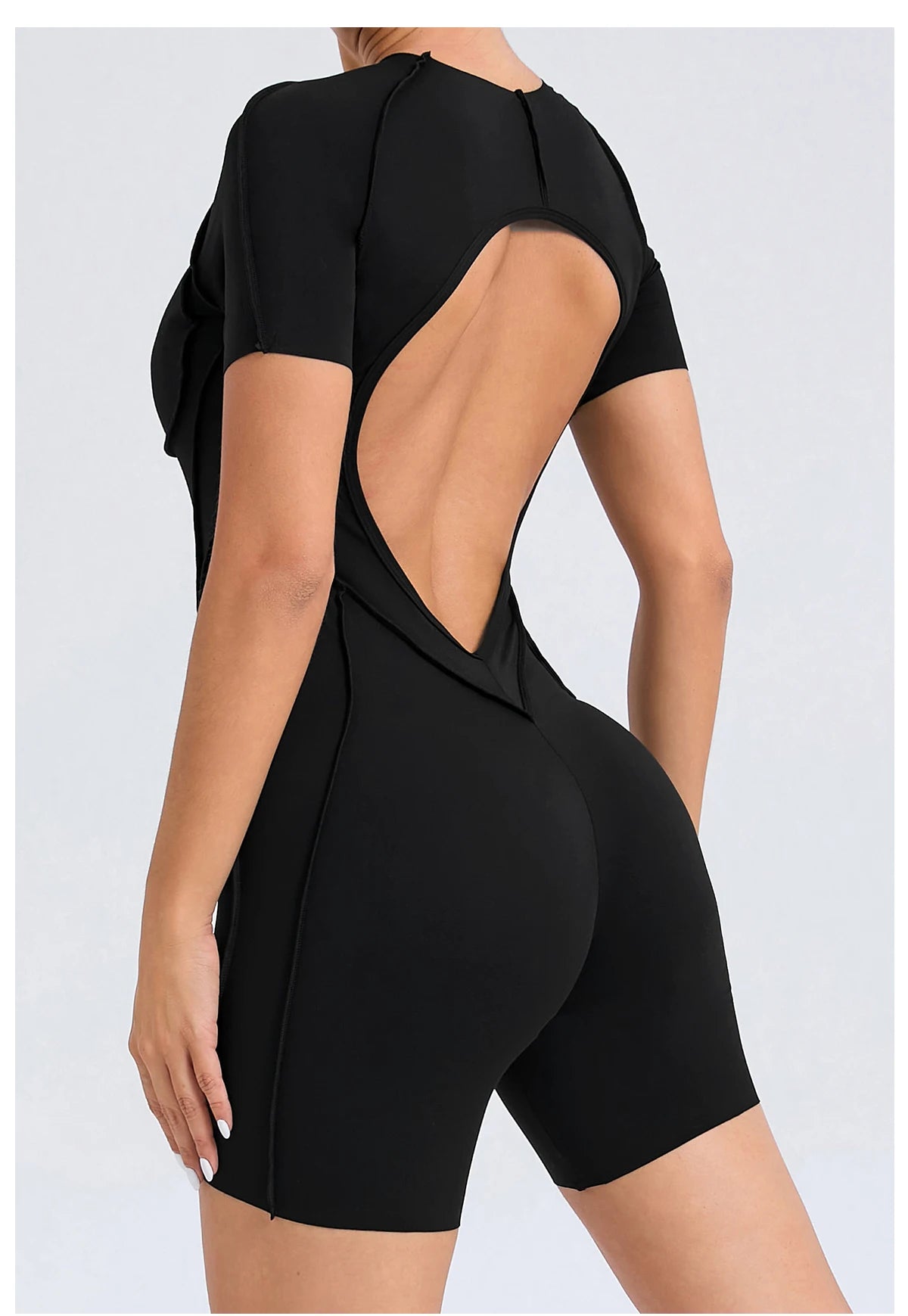 Backless Sculpt Romper-30