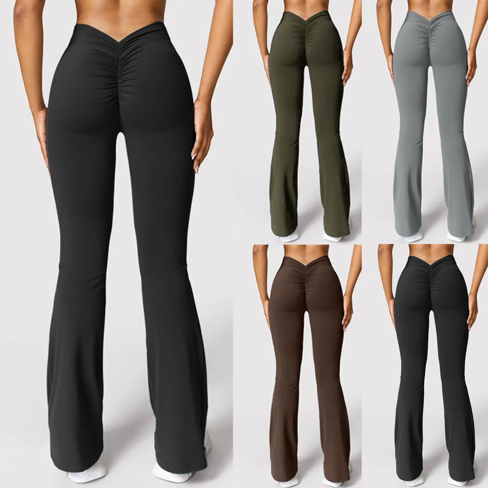 V-Back Flared Legging-1