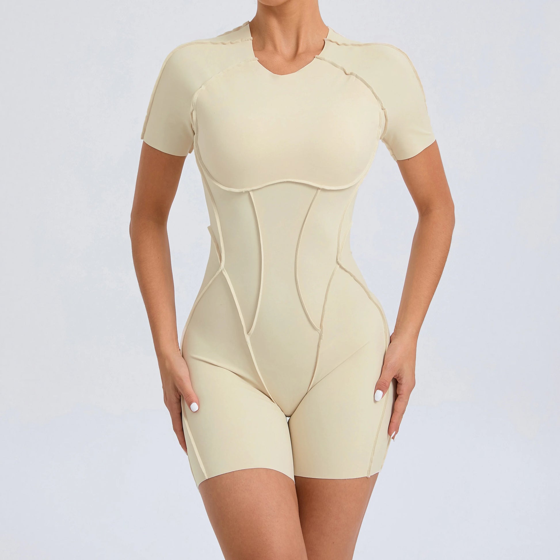 Backless Sculpt Romper-49