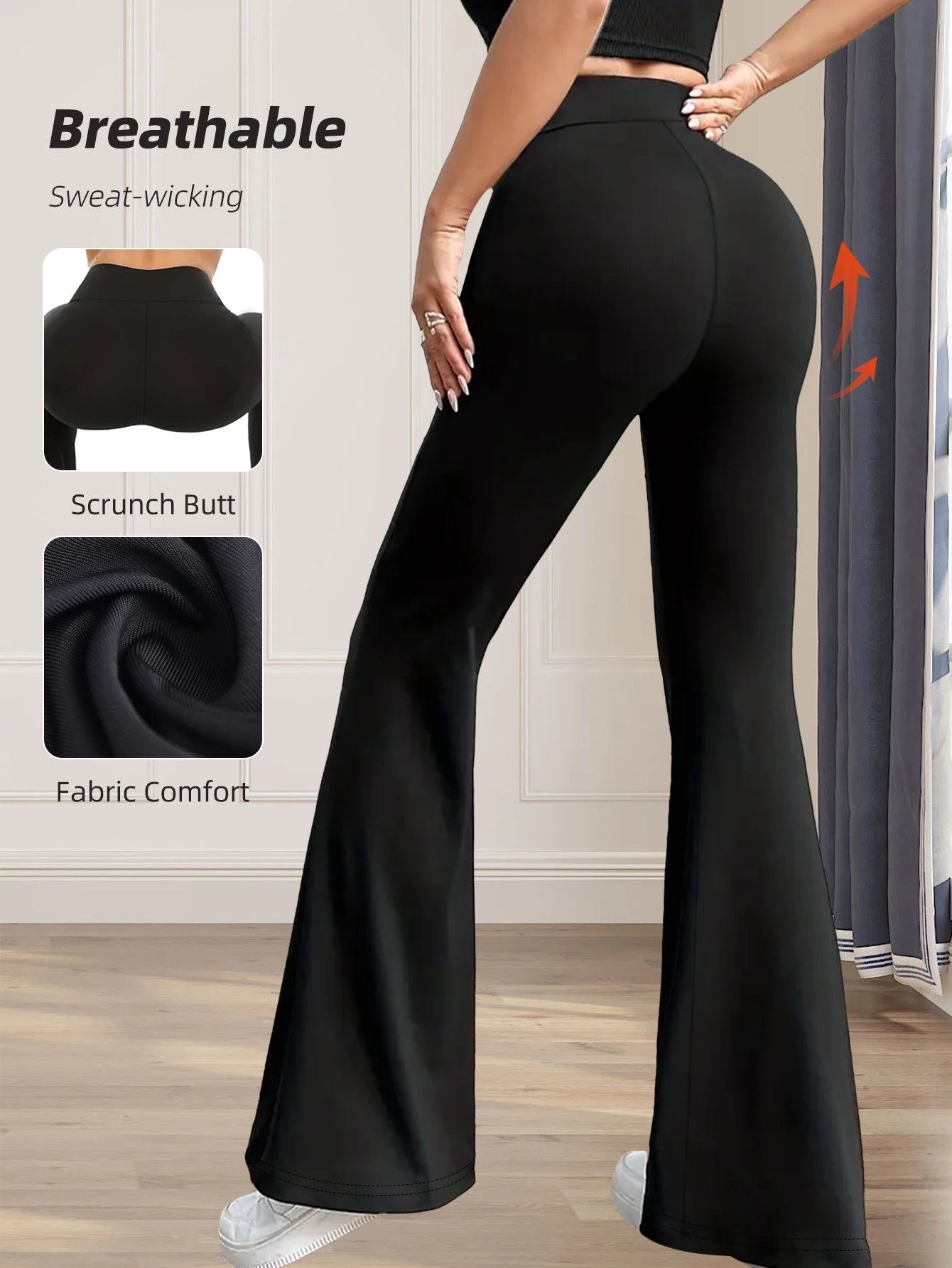 High-Waist Flared Leggings-3