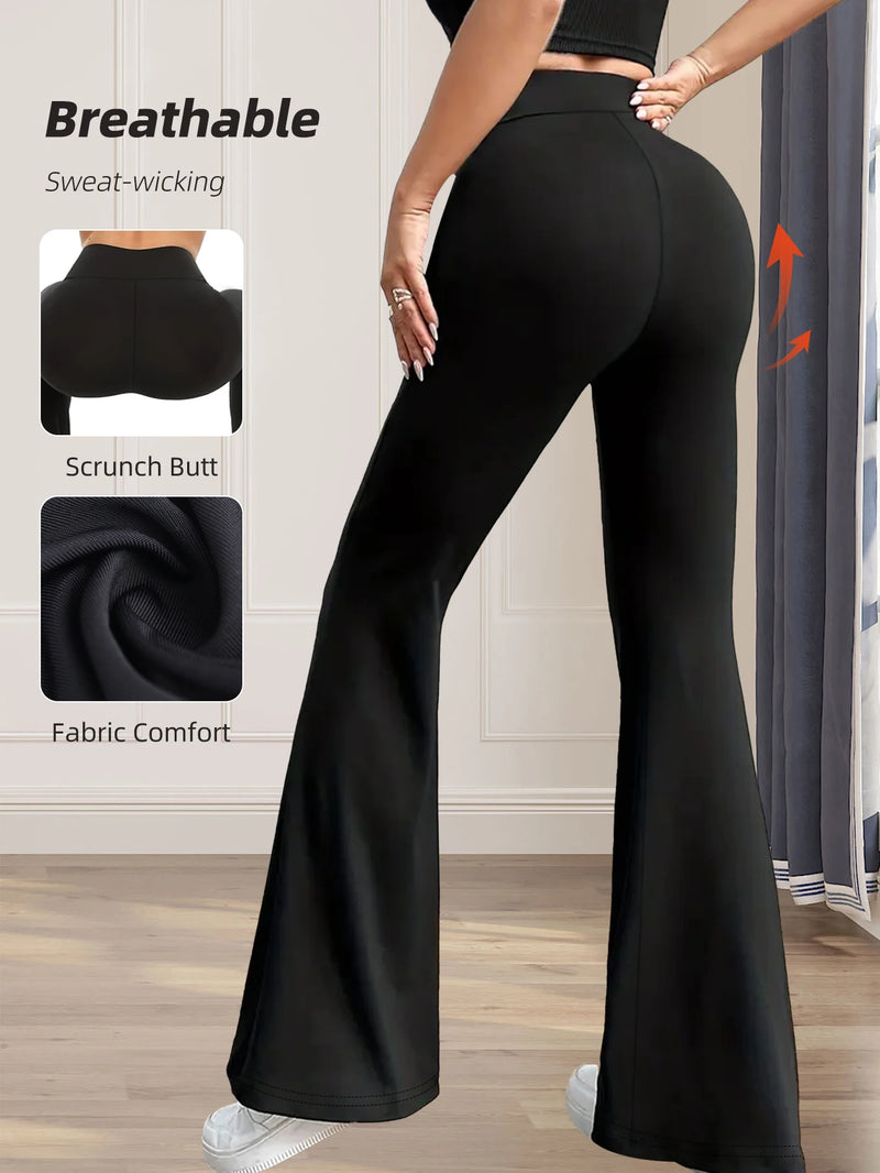 High-Waist Flared Leggings-3