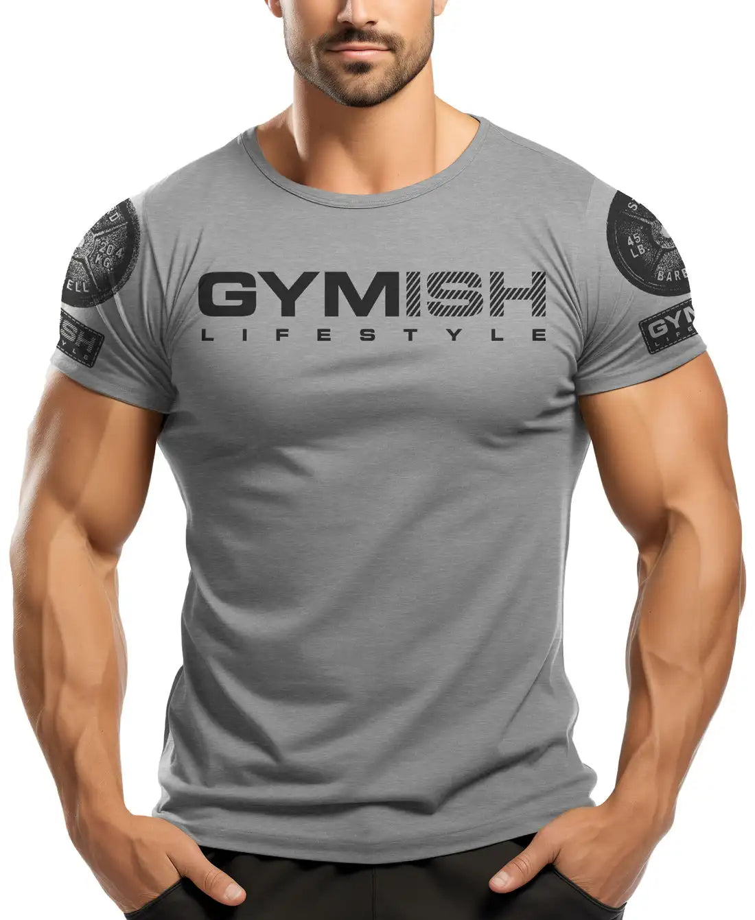 2025 Summer New Men's T-shirt European And American Style Fitness 3D Letter Print Slim Men's Top Breathable And Quick Drying-15